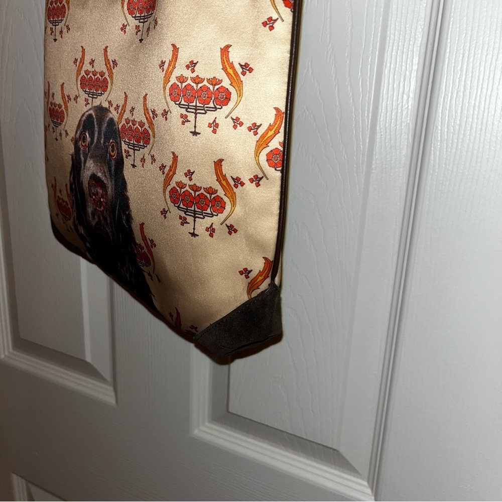 Reversible Anya Hindmarch chocolate brown Labrador puppy dog tote bag purse - Picture 9 of 13